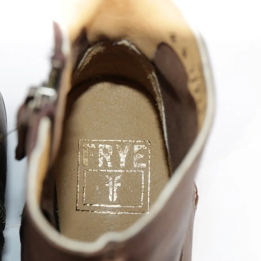 Frye Womens Diana Stitch Boots Size 6 Brown Leather Western Booties Block Heel - Picture 10 of 14